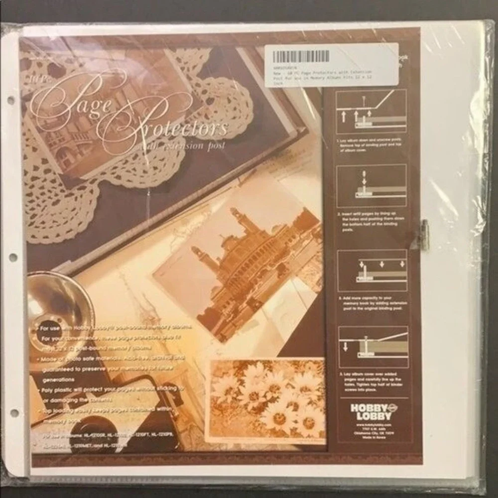 7pcs Page Protectors 12x12 Extension Post Top Load Acid-Free Archival PhotoSafe